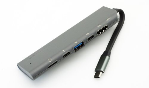 Док-станція Type‑C: HDMI, USB 3.0, 2×USB‑C, TF — перехідник‑хаб