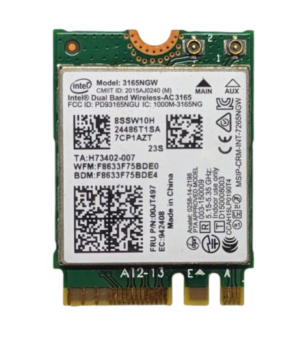 Wi‑Fi адаптер Intel 3165NGW для ноутбука з Bluetooth, M.2 (Wi‑Fi + BT)