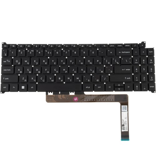 Клавіатура для ноутбука Acer SFG16-71 (RU), чорна, без рамки, з підсвіткою клавіш
