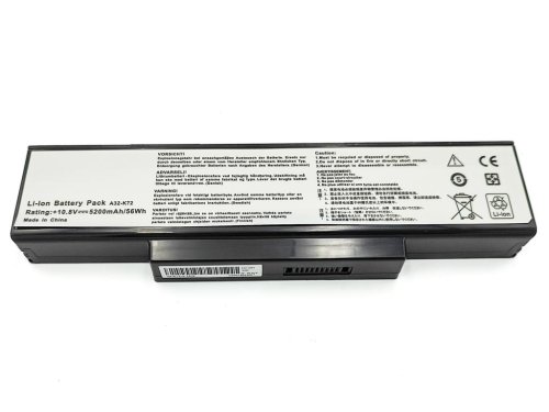 Акумулятор для ASUS A32-K72/A32-N71 K72/A72/K73/N71/N73/X77, 11.1В 5200mAh 49Wh