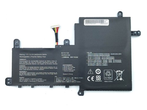 Акумулятор B31N1729 для ASUS VivoBook S15 S530/S530F/S530FA/S530FN/S530UA/S530UF/S530UN X530FN/X530UA/X530UF/X530UN K530FN 11.1V 3400mAh 38Wh