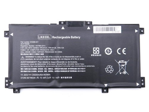 Акумулятор LK03XL для HP ENVY x360 15-BP/15-BQ/15-CN/15-CR, 17M/17-AE/17-CE/17-BW 40Wh 11.55V 3500mAh (L09281-855/916814-855)