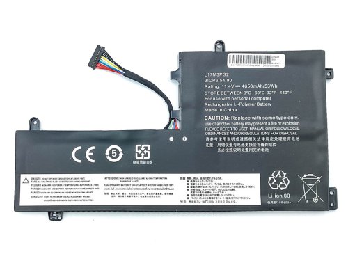 Акумулятор L17M3PG2/L17C3PG1 для Lenovo Legion Y530-15ICH, Y730-15, Y730-15ICH, Y740-15, Y740-15ICH, Y740-15ICHg 11.4V 4650mAh 53Wh, кабель 80мм