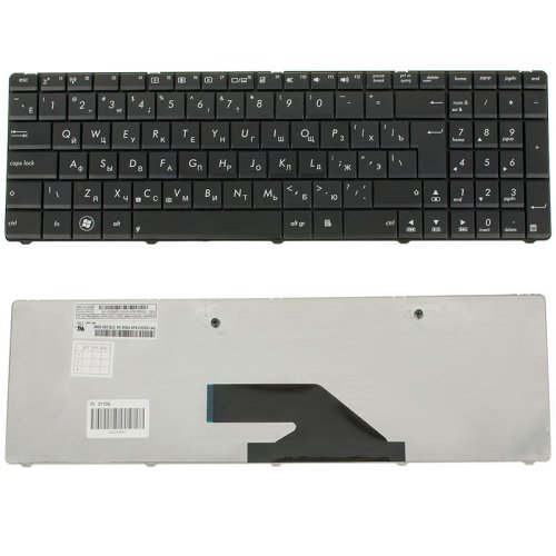Клавіатура для ноутбука ASUS K75DE, російська розкладка, чорна