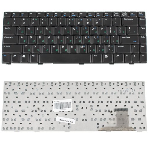 Клавіатура для ноутбука ASUS A8/A88/W3/W3000/W6/F8/N80/X80/V6000/Z63/Z99, RU, чорна матова