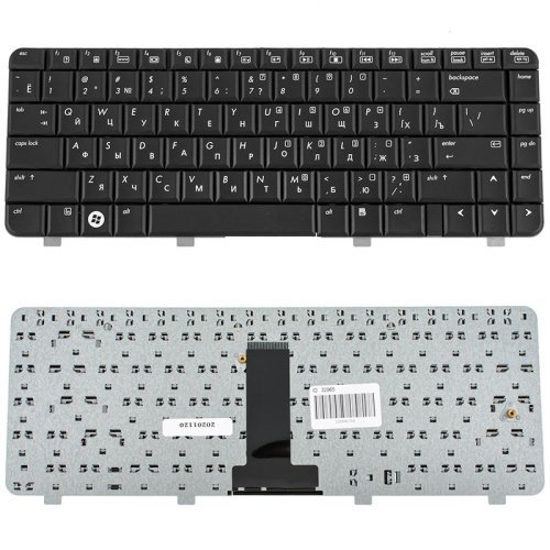 Клавіатура для ноутбука HP/Compaq 540, 550, 6520, 6520S, 6720, 6720S (RU), чорна