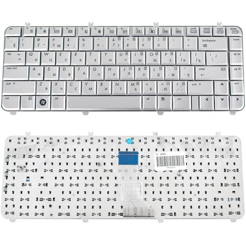 Клавіатура для ноутбука HP Pavilion dv5/dv5t/dv5-1000/dv5-1100/dv5-1200, RU, срібляста