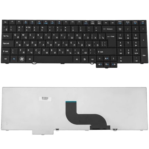 Клавіатура для ноутбука Acer TM 5360/5760/6595/7750/8573, RU розкладка, чорна