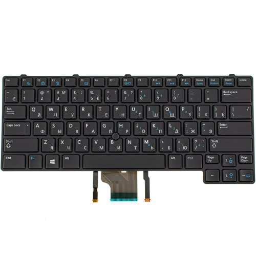 Клавіатура для ноутбука Dell Latitude E6430u, RU, чорна, з підсвіткою клавіш