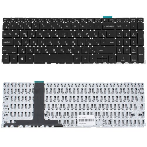 Клавіатура для ноутбука HP ProBook 450 G8/455 G8, RU, чорна, без рамки