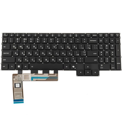 Клавіатура для ноутбука Lenovo Legion 5-16IAX10, UKR, чорна, без рамки, RGB-підсвітка