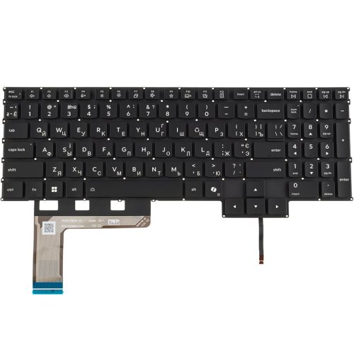 Клавіатура для ноутбука Lenovo Legion 5-15AHP10, укр, чорна, без рамки, RGB-підсвітка (Copilot)