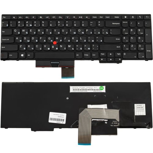 Клавіатура для ноутбука Lenovo ThinkPad Edge E530/E535/E545, російська, чорна, без джойстика