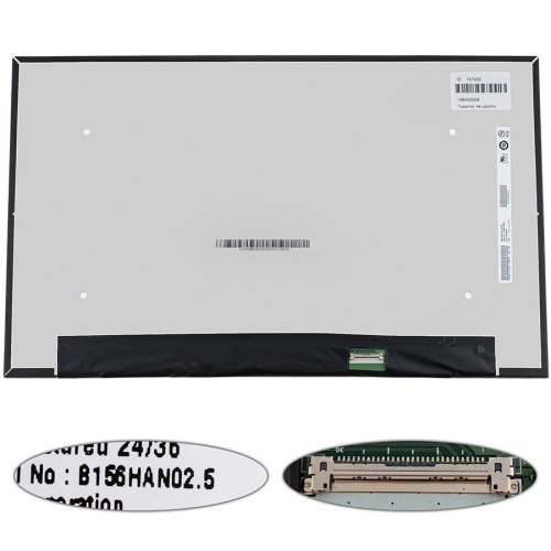 Матриця 15.6" B156HAN02.5 IPS FHD 1920×1080 eDP 30pin LED Slim матова, роз’єм справа знизу