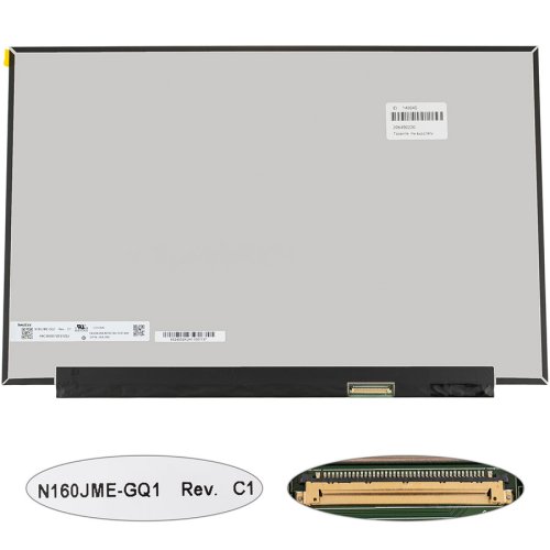 Матриця 16" N160JME-GQ1 IPS 165Гц 1920×1200 eDP 40pin LED Slim матова, роз’єм справа знизу