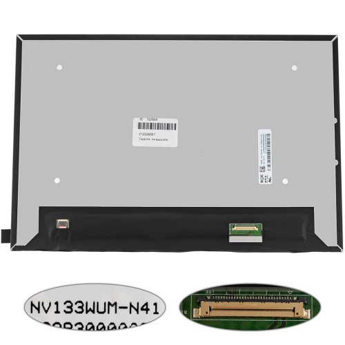 Матриця 13.3" NV133WUM-N41 IPS 1920×1200 eDP 30pin LED Slim матова, роз’єм справа знизу