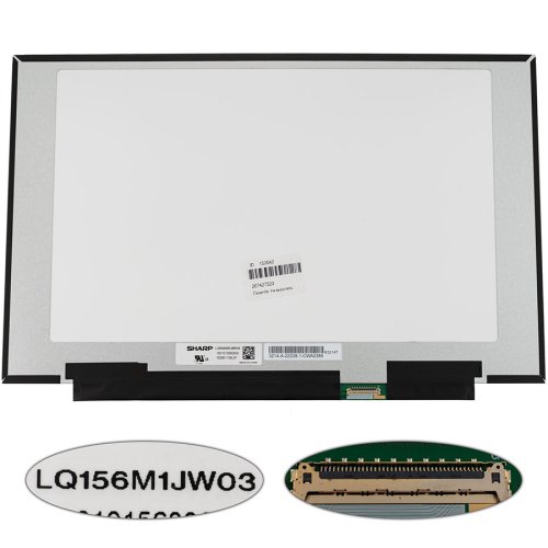 Матриця 15.6" LQ156M1JW03 IPS FHD 240Hz eDP 40pin LED Slim матова, розʼєм справа внизу