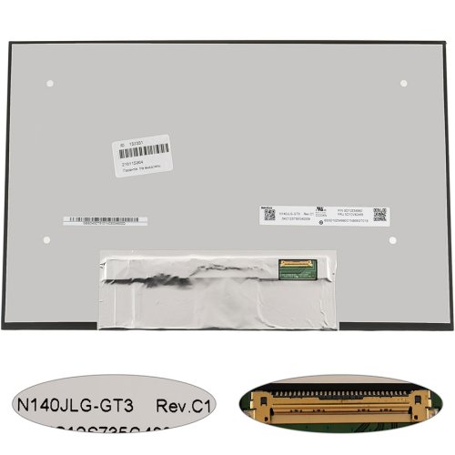 Матриця 14" N140JLG-GT3 IPS FHD+ 1920×1200 eDP 30pin LED Slim матова, роз’єм справа знизу