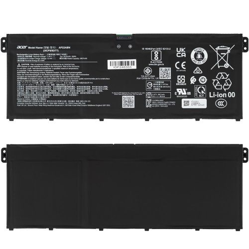 Оригінальна батарея Acer AP22ABN для ноутбука (A14-52, AV16-51P, SFG14-42, SFG16-72) 11.67V 5570mAh 65Wh чорна (KT.0030B.003)