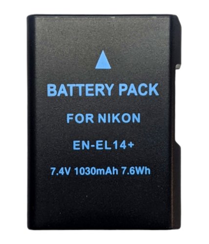 Акумулятор для Nikon EN‑EL14+ 1030 мА·год для D3100/D3200/D3300/D5100/D5200/D5300/D5500