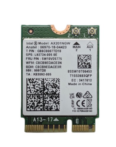 Wi‑Fi 6 модуль Intel AX201NGW (M.2) адаптер AX201 з Bluetooth 5.2
