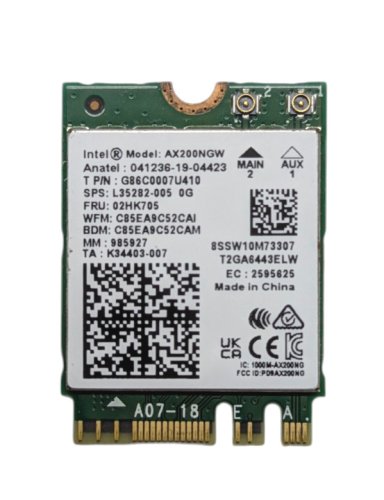 Wi‑Fi 6 модуль Intel AX200NGW (AX200) M.2 адаптер, Bluetooth 5.2