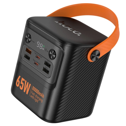 Павербанк Hoco J152 Pro Tough 80000mAh, PD 65W, чорний
