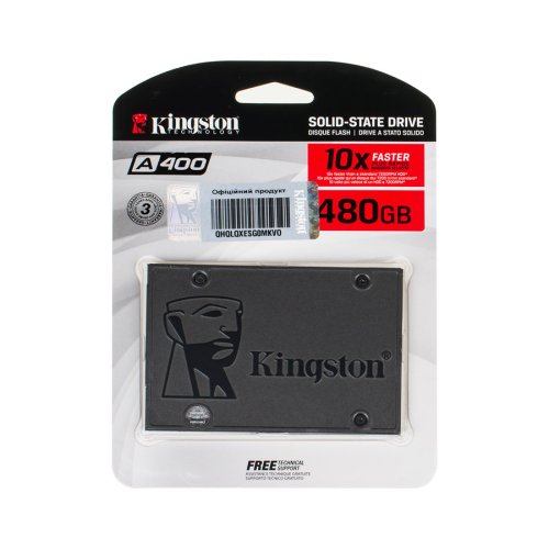 Kingston SSDNow A400 480 ГБ 2,5" SATAIII 3D V-NAND (SA400S37/480G)