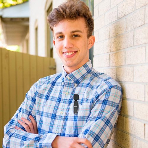 Бездротовий цифровий петличний мікрофон Hoco L15 iP Crystal