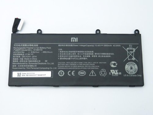 2600mAh 15.4V акумулятор для Xiaomi Mi Ruby 15.6 inch Timi TM1703 TM1802-AD/N/C N15B01W