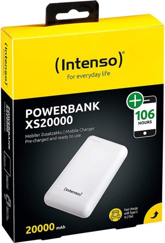 Power bank Intenso XS20000 20000mAh, USB-C, USB-A (7313552) PB930951 білий