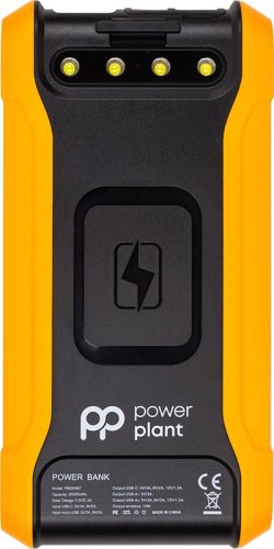 Мобільна батарея PowerPlant 20000mAh, PD 18W, USB-C, 2xUSB-A, QC3.0, Wireless, Solar panel 5.5V-0,2A