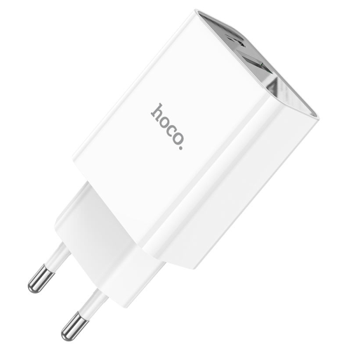 Мережевий зарядний пристрій Hoco C100A PD20W+QC3.0 White (769800) [76039]