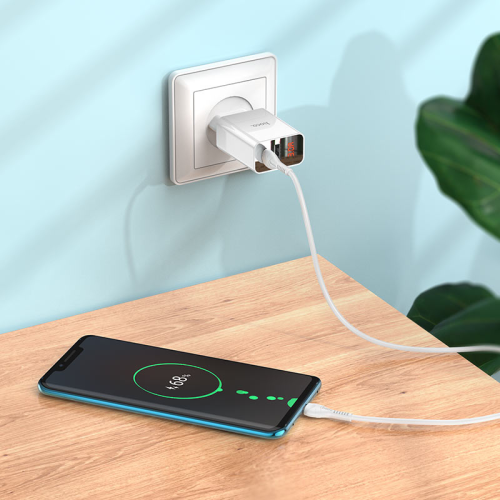 Мережевий зарядний пристрій Hoco C100A PD20W+QC3.0 White (769800) [76039]