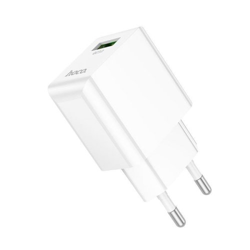 Зарядний пристрій USB HOCO C98A 1USB 18W 3A QC White N