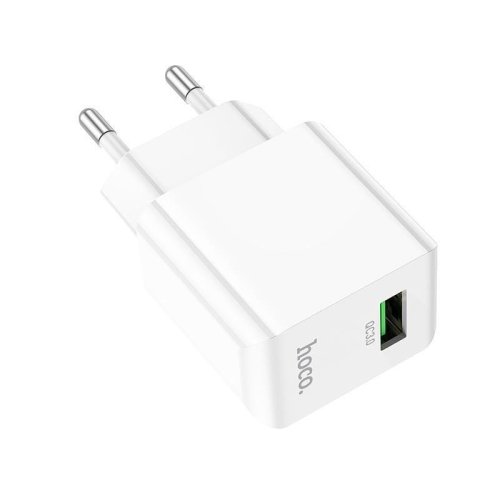 Зарядний пристрій USB HOCO C98A 1USB 18W 3A QC White N
