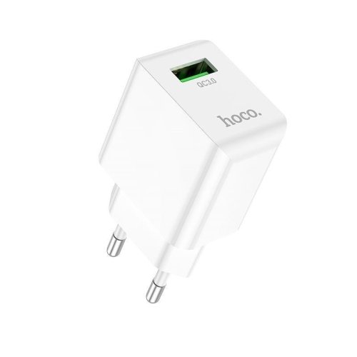 Зарядний пристрій USB HOCO C98A 1USB 18W 3A QC White N