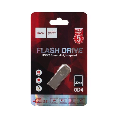 Флеш-накопичувач Hoco UD4 32Gb USB 2.0(RE/32AGE2.0) зручний