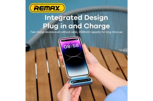 УМБ чорний Remax RPP-576 2500mAh Швидка допомога до айфону (Capsule Series)