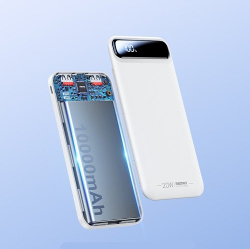 УМБ білий 10000mAh Remax RPP-520 20W+22.5WQC + PD Швидка зарядка