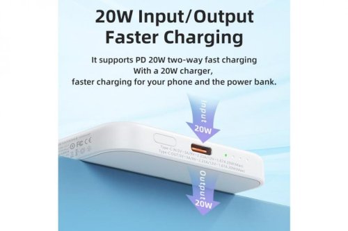 Магнітний бездротовий повербанк Remax RPP-65 10000mAh  PD20W Magsafe ( Usion Series) синій