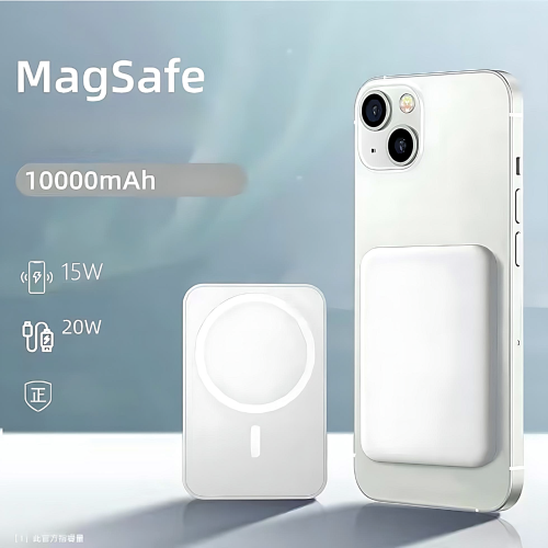 Повербанк Remax RPP-65 10000mAh білий бездротовий портативний з магнітною зарядкою Power Bank MagSafe