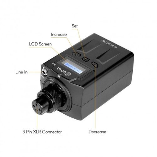 Бездротовий радіопередавач BOYA BY-WXLR8 pro XLR для динамічних та конденсаторних мікрофонів