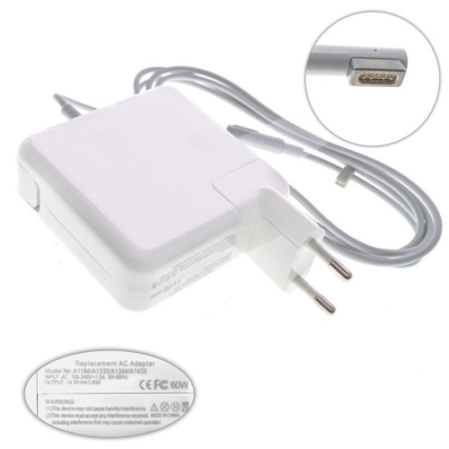 60W 16.5V 3.65A блок живлення для APPLE MagSafe A1184, A1330, A1344, A1278, L-образний