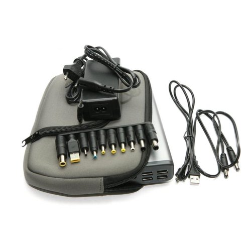 Універсальна мобільна батарея PowerPlant K2 50000mAh, DC 12-20V 10 конекторів, 4xUSB-A