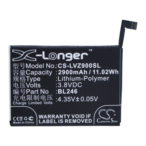 Батарея для телефонів Lenovo BL246 (X-Longer CS-LVZ900SL) 2900 mAh HPW-12820