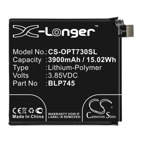 Батарея для  Cameron Sino BLP745 (CS-OPT730SL) для телефонів OnePlus 7T Pro (3900 mAh) HPW-14850