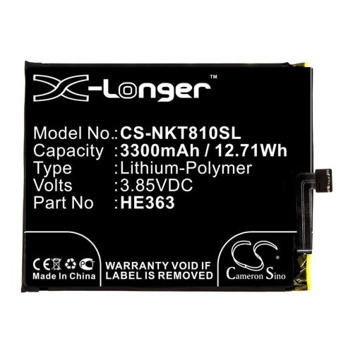 Батарея X-Longer HE363 (CS-NKT810SL) для телефонів Nokia Nokia 8.1 (3300 mAh) HPW-14237