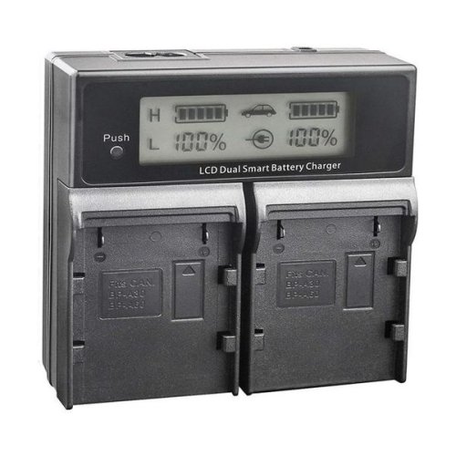 Інтелектуальний зарядний пристрій на 2 батареї (KingMa) для Canon BP-820 BP-828 HPW-13367