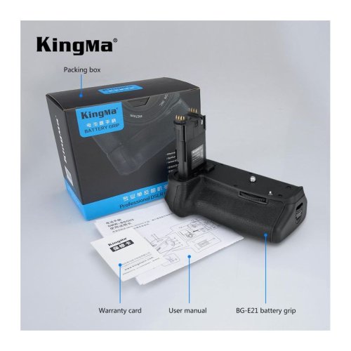 Батарейний блок KingMa для фотоапарату Canon EOS 6D Mark II (BG-E21) HPW-14377